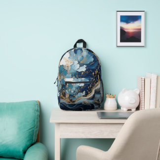 Beautiful Custom Designed Backpack Blue and Gold