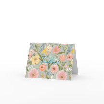 Beautiful custom floral design Thank you cards