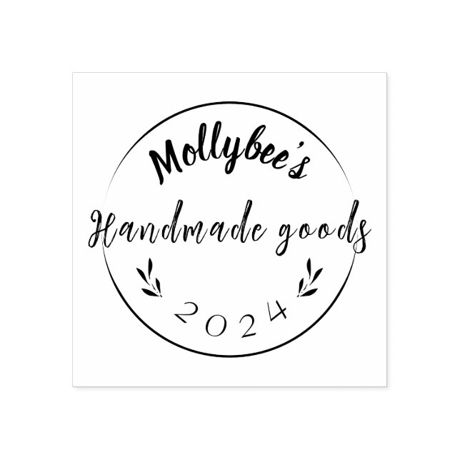Beautiful Custom Handmade Business Stamp (Imprint)
