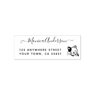 Beautiful Custom Name Return Address Cat Self-inki Self-inking Stamp