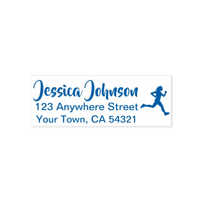 Beautiful Custom Name Return Address Runner Self-inking Stamp (Design)