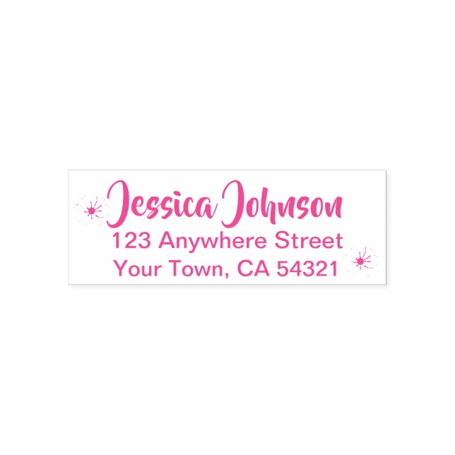 Beautiful Custom Name Return Address Self-inking Stamp (Design)