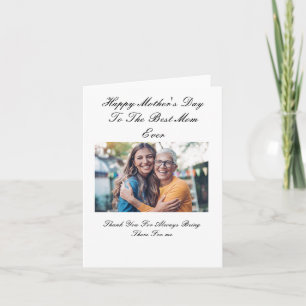 Beautiful Custom Photo Mother's Day Card