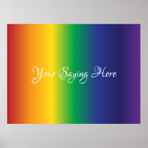 Beautiful Custom Rainbow Stripes Poster