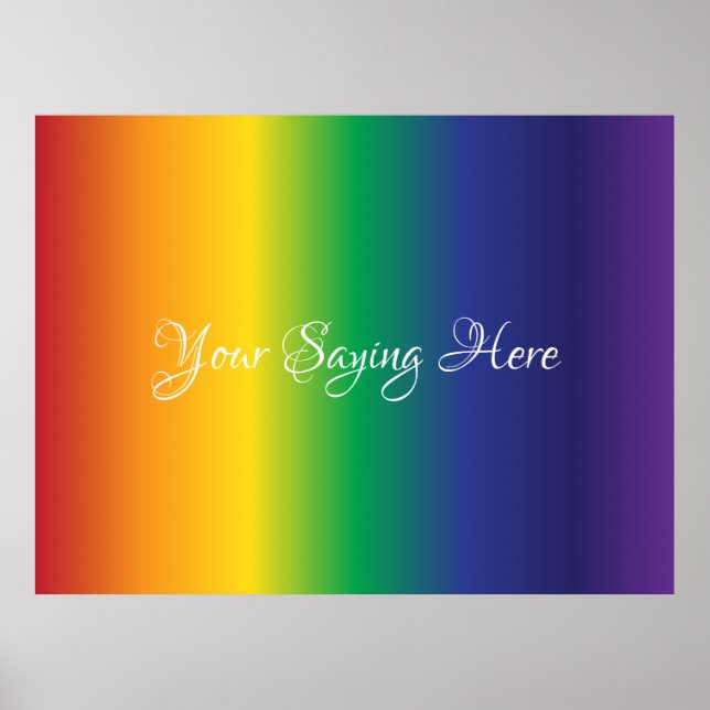 Beautiful Custom Rainbow Stripes Poster (Front)