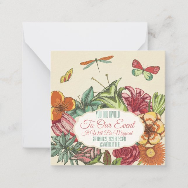 Beautiful Customazible Floral Card (Front)