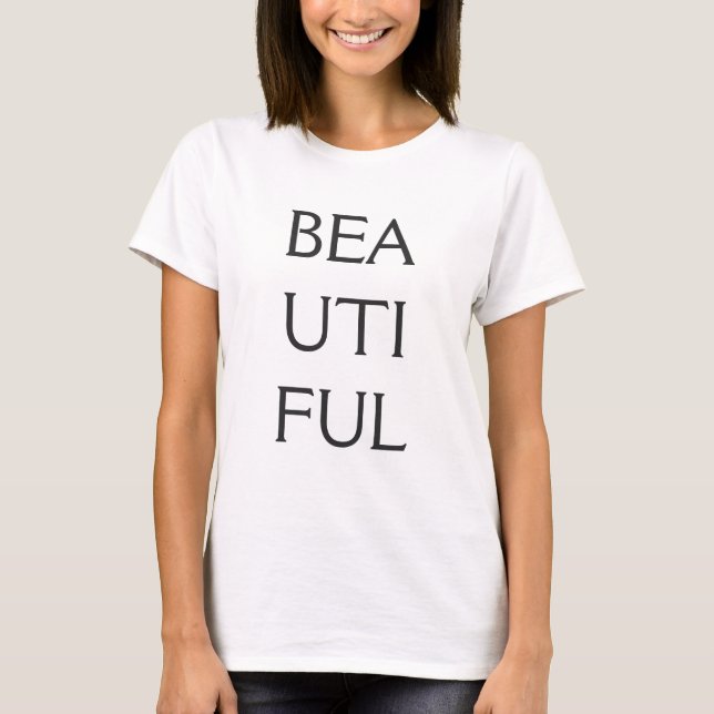 Beautiful, customizable Tshirt with text design (Front)