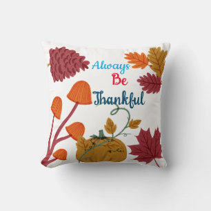 Beautiful Customized Thanksgiving Theme Throw Pillow