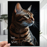 Beautiful Cute Bengal Kitty Cat Happy Birthday