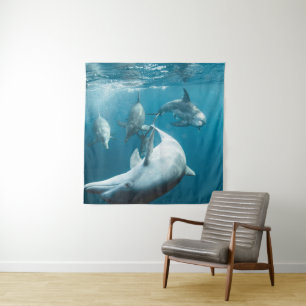 Beautiful Cute Dolphins Tapestry