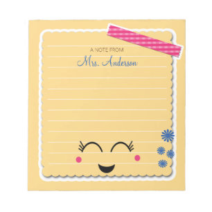 Beautiful Cute Orange Teacher Appreciation  Notepad