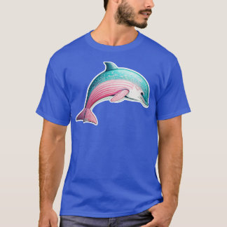 Beautiful cute pink dolphin illustration art dolph T-Shirt