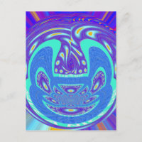 Beautiful cyan blue kaleidoscope vector art design