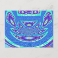 Beautiful cyan blue kaleidoscope vector art design