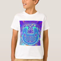 Beautiful cyan blue kaleidoscope vector art design