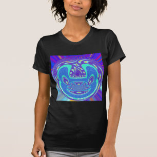 Beautiful cyan blue kaleidoscope vector art design T-Shirt
