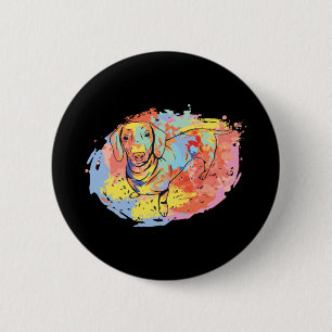Beautiful dachshund dog 2 inch round button