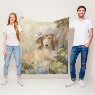 Beautiful Dachshund Fleece Blanket