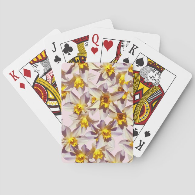 Beautiful Daffodils Flowers Playing Cards (Back)