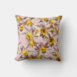Beautiful Daffodils Flowers Throw Cushion