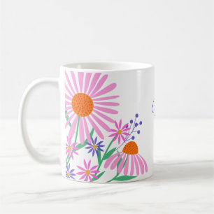 Beautiful Daisies custom name mugs