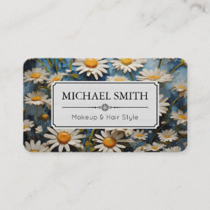 Beautiful Daisies Floral Elegant Modern Business Card