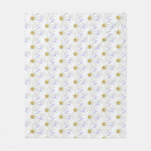 Beautiful Daisy Flowers Fleece Blanket