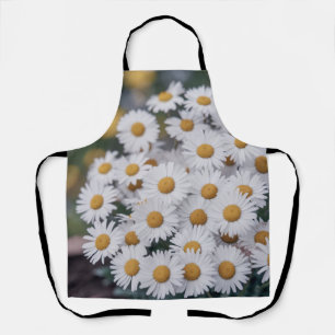 Beautiful Daisy Flowers in Bloom Nature Photo Apron