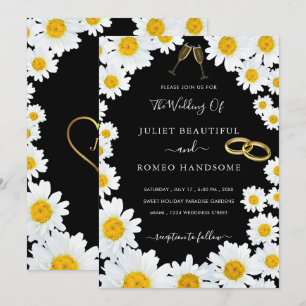Beautiful Daisy Flowers Love Wedding Invitation 