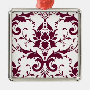 Beautiful Damask Metal Ornament