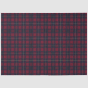 Beautiful Dark Blue and Red Plaid Tissue Paper