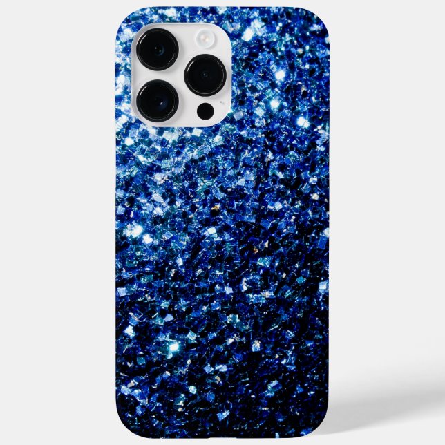 Beautiful Dark Blue glitter sparkles Case-Mate iPhone Case (Back)