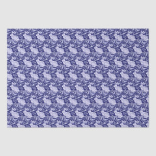 Beautiful Dark Blue & White Rabbit Dedham Delft Tissue Paper