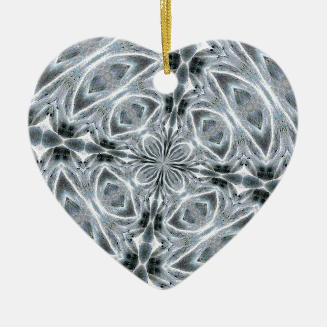 Beautiful Dark Siesta Keys Kladescope Ceramic Ornament (Front)