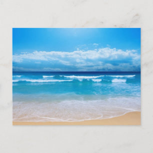 beautiful day at the beach postcard