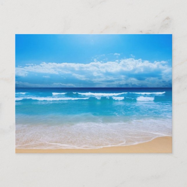 beautiful day at the beach postcard (Front)