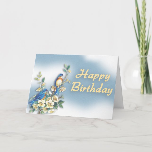 Beautiful Day Bird Birthday Card (Front)
