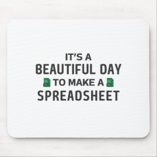 Beautiful day for a spreadsheet mouse pad