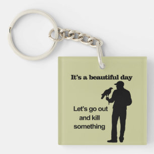 Beautiful Day for Falconry Keychain