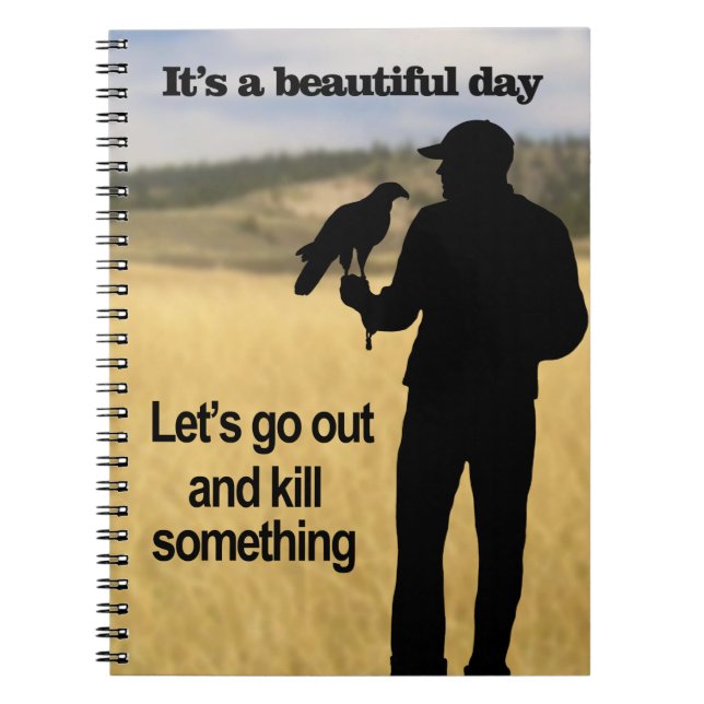 Beautiful Day for Falconry Notebook (Front)