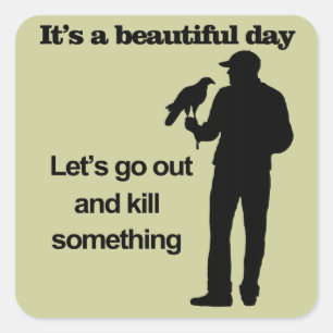 Beautiful Day for Falconry Square Sticker