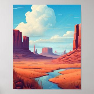 Beautiful Day in Monument Valley Poster