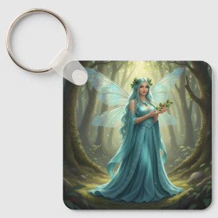 Beautiful December Turquoise Fairy Keychain