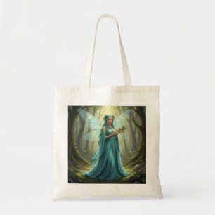 Beautiful December Turquoise Fairy Tote Bag