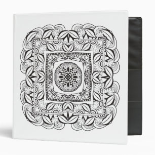 Beautiful Decorative Square Doodle Binder