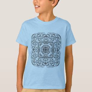 Beautiful Decorative Square Doodle T-Shirt