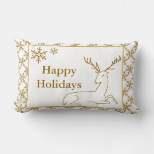 Beautiful Deer Holiday Pillow