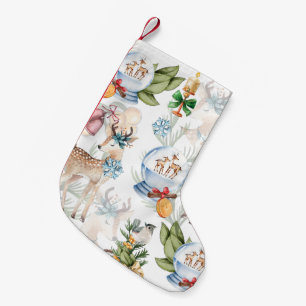 Beautiful Deer Watercolor Christmas Small Christmas Stocking