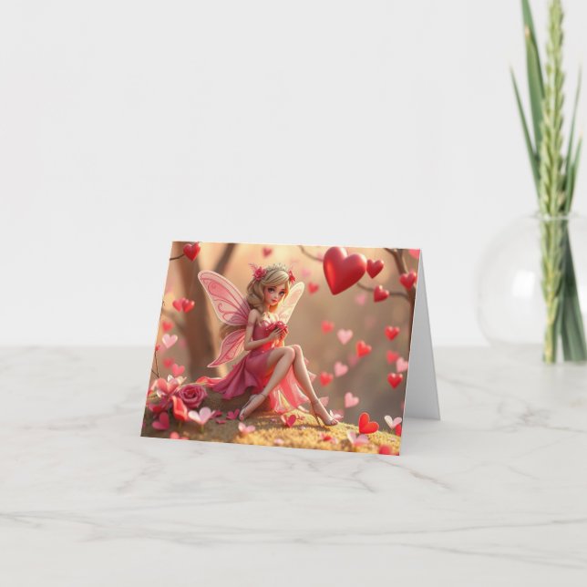 Beautiful Delicate Romantic Fairy Card (Front)