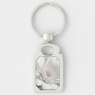 Beautiful Delicate White Flower Keychain